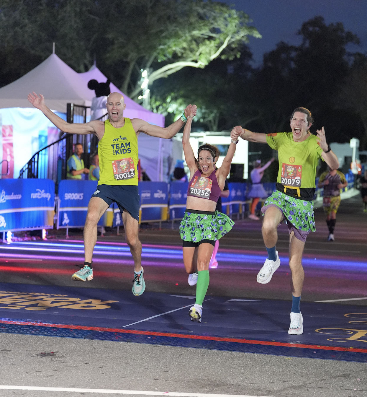 Mike Sego pacing runners across the finish line